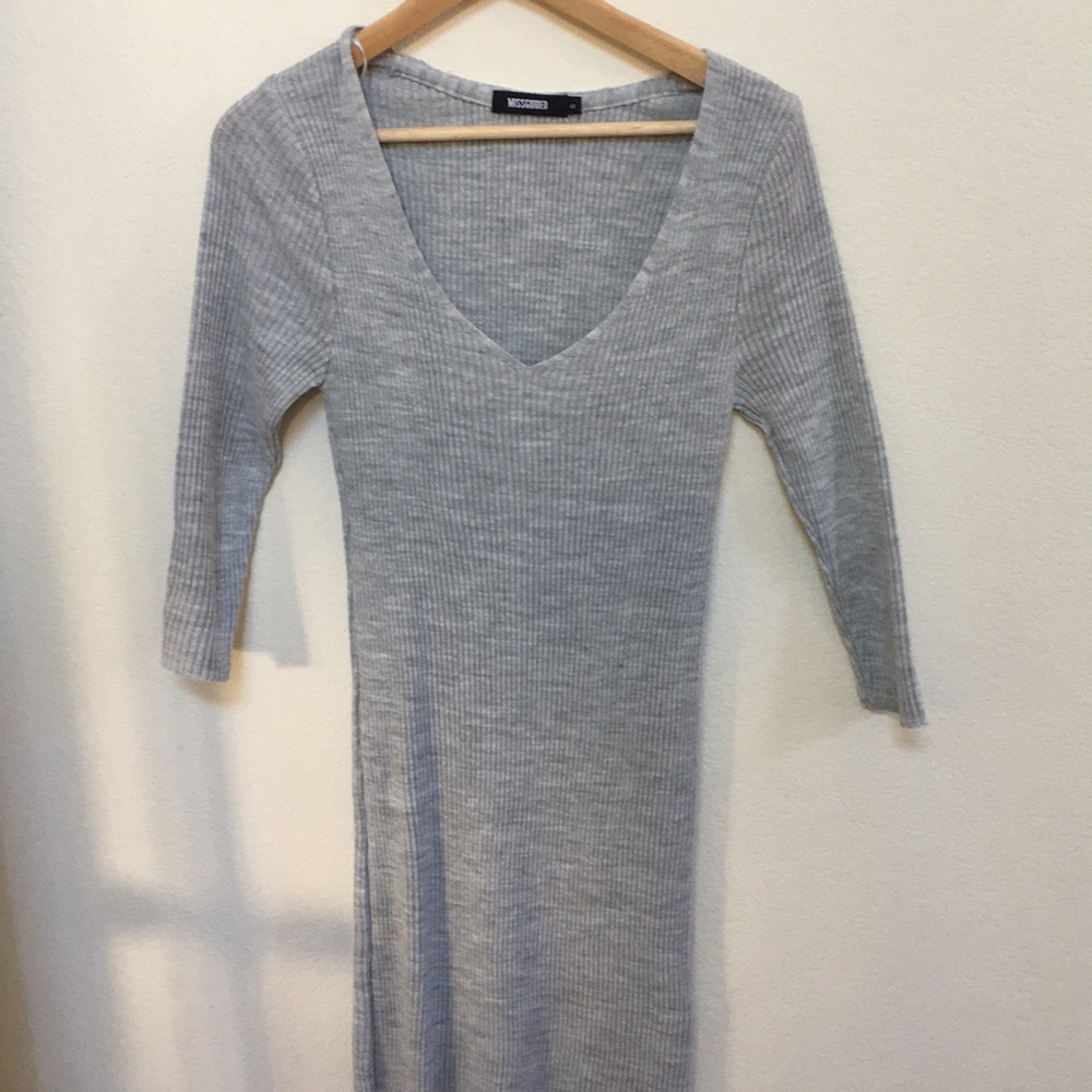 Grey, sweater missguided dress